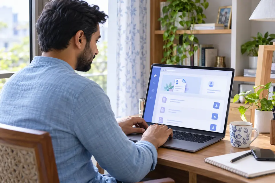 Secure report access from a private home study.