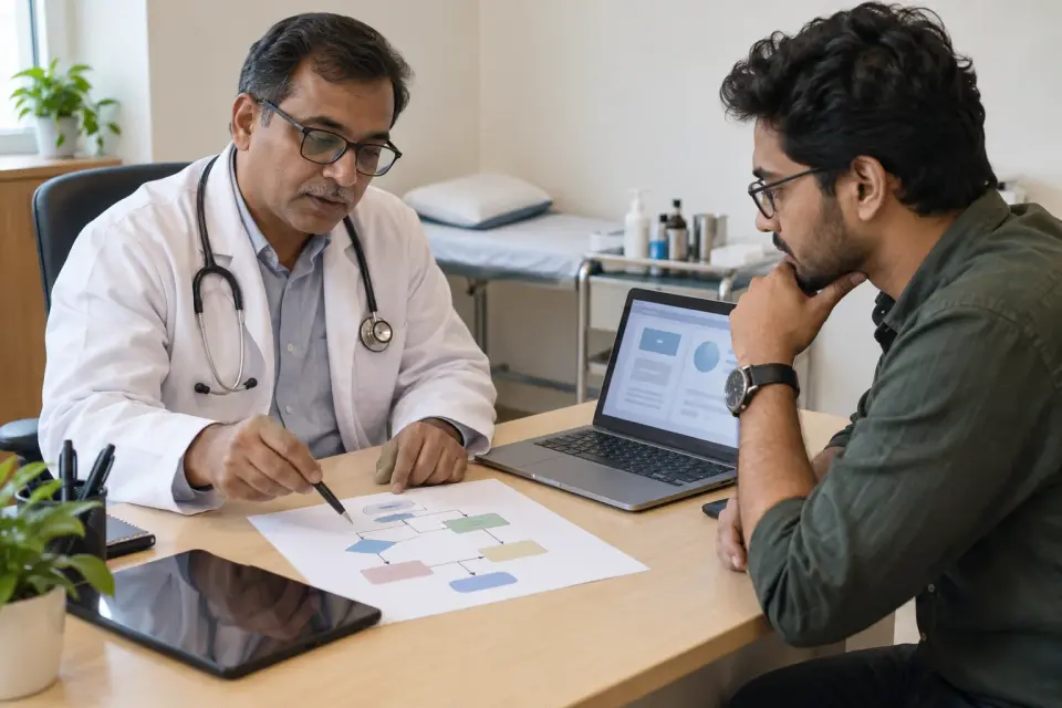 Doctor and specialist mapping an online consultation workflow Doctor and specialist mapping an online consultation workflow